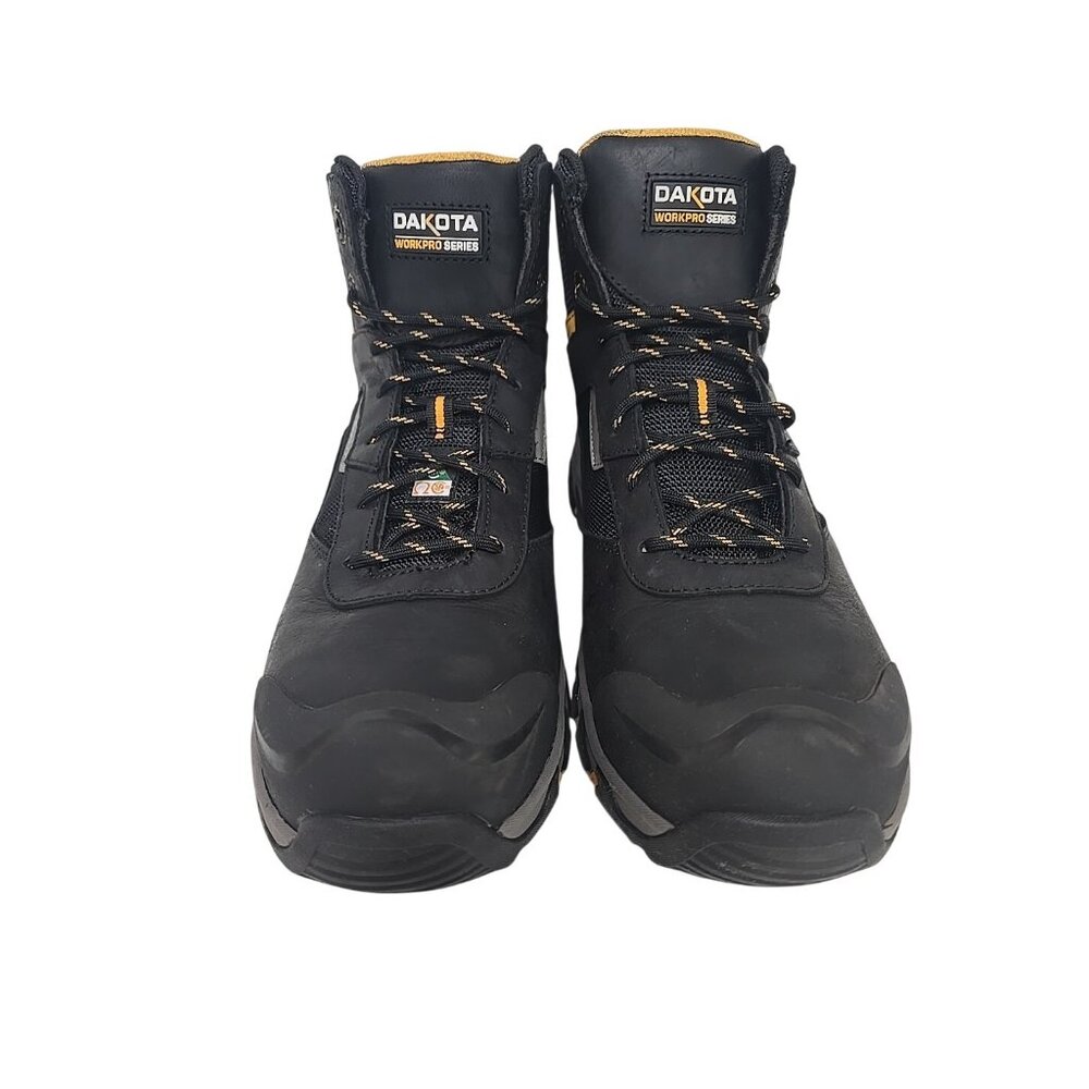 Dakota Men's Steel Toe Steel Plate Mid Cut Safety Hiker Boots 2401 Black 10.5W/L - Picture 7 of 8